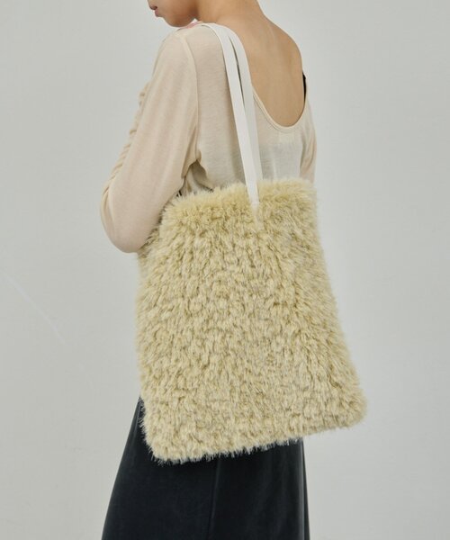GALLARDAGALANTE(ガリャルダガランテ)の「【2.718】フェイクカシミヤトート(トートバッグ・レディース・オフホワイト/レモンイエロー・FREE)」の1枚目の写真