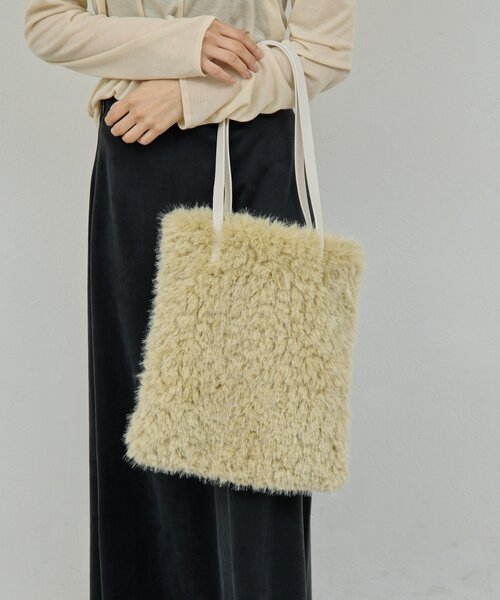 GALLARDAGALANTE(ガリャルダガランテ)の「【2.718】フェイクカシミヤトート(トートバッグ・レディース・オフホワイト/レモンイエロー・FREE)」の9枚目の写真