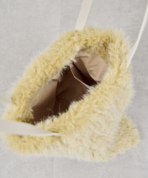 GALLARDAGALANTE(ガリャルダガランテ)の「【2.718】フェイクカシミヤトート(トートバッグ・レディース・オフホワイト/レモンイエロー・FREE)」の3枚目の写真