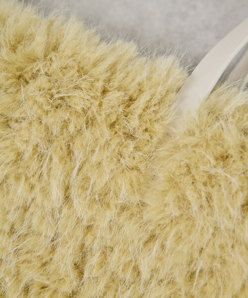 GALLARDAGALANTE(ガリャルダガランテ)の「【2.718】フェイクカシミヤトート(トートバッグ・レディース・オフホワイト/レモンイエロー・FREE)」の6枚目の写真