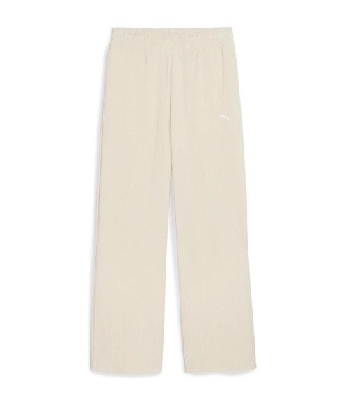 PUMA(プーマ)の「プーマ PUMA ESS ELEVATED ベロア リブ ストレート レッグ PT(その他パンツ・レディース・クリーム/ブラック・M/L/S/XL)」の2枚目の写真