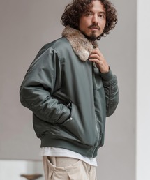 CAMBIO（カンビオ）の「mj11218-リアルファー襟フライトジャケット(HLCM0206)（ミリタリージャケット）」