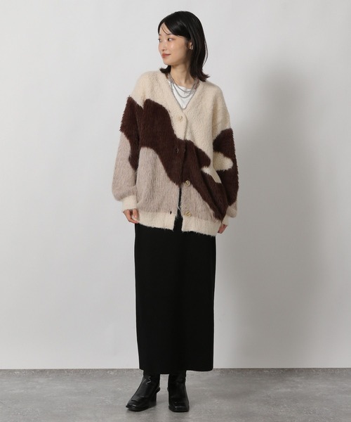 LAKOLE（ラコレ）の「＜選べる着丈＞12ゲージ総針ニットナロースカート / 607508（スカート・レディース・レッド/モカ/ブラック・LARGE/MEDIUM）」の7枚目の写真