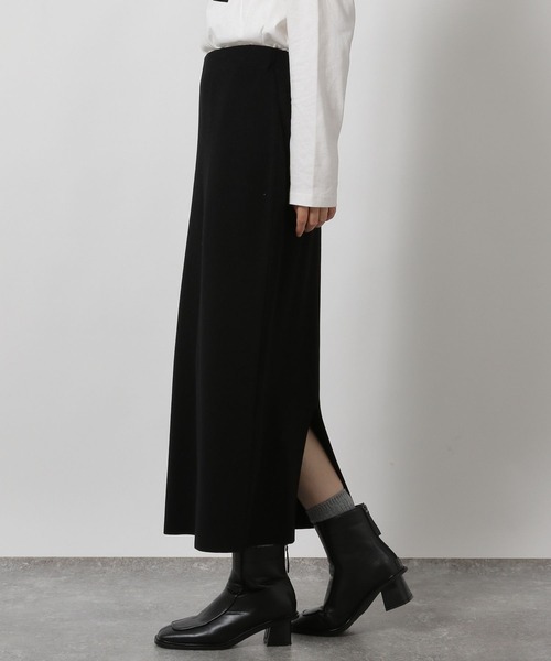 LAKOLE（ラコレ）の「＜選べる着丈＞12ゲージ総針ニットナロースカート / 607508（スカート・レディース・レッド/モカ/ブラック・LARGE/MEDIUM）」の13枚目の写真