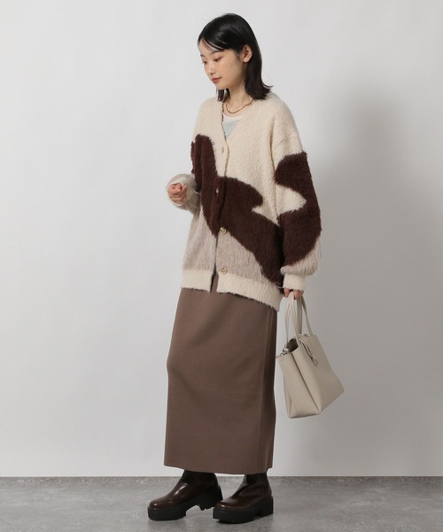 LAKOLE（ラコレ）の「＜選べる着丈＞12ゲージ総針ニットナロースカート / 607508（スカート・レディース・レッド/モカ/ブラック・LARGE/MEDIUM）」の15枚目の写真