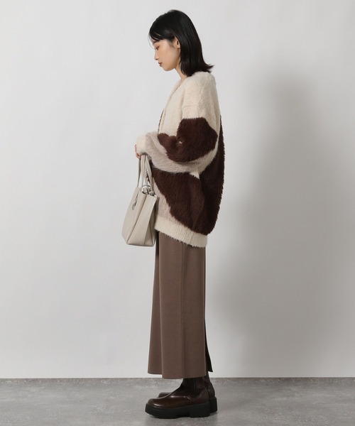 LAKOLE（ラコレ）の「＜選べる着丈＞12ゲージ総針ニットナロースカート / 607508（スカート・レディース・レッド/モカ/ブラック・LARGE/MEDIUM）」の16枚目の写真