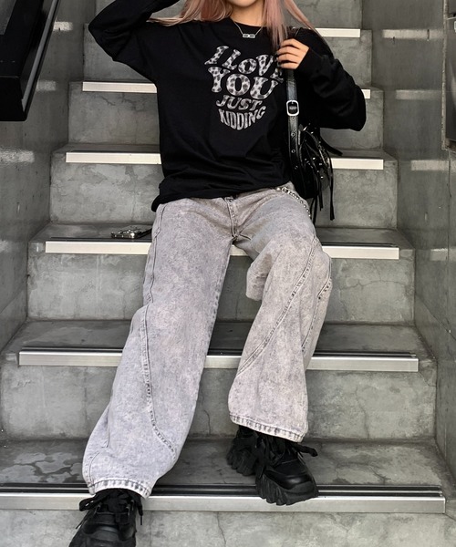 lilful(リルフル)の「Y2Kデザイン アソートロンT 迷彩柄/レオパード柄/ハートロゴ(Tシャツ/カットソー・レディース・ホワイト系その他3/ブラック系その他/ブラック系その他3/ブラック系その他2/ブラック/ホワイト系その他/ホワイト/グレー系その他/グレー/ホワイト系その他2・S/M)」の20枚目の写真