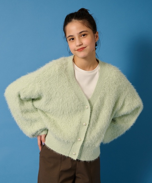 セール】【AMI】シャギーニットカーデ×ロンTセット（アンサンブル