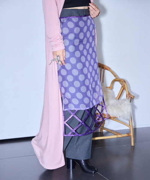 【ジャンティ】　スカート　パープル　Sサイズ【新品未使用】【タグ付き】 ヂェン先生の日常着｜薄地ロングスカート パープル - ファッション