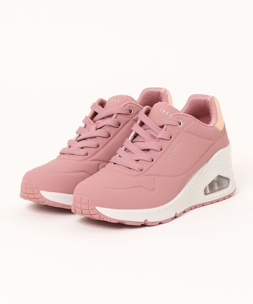 SKECHERS(スケッチャーズ)の「【SKECHERS】スケッチャーズ UNO WEDGE - HIGH STEPS(ウノ ウェッジ - ハイステップス)厚底レースアップスニーカー 177520(スニーカー・レディース・ローズ・23.0cm/23.5cm/24.0cm/24.5cm/25.0cm)」の1枚目の写真