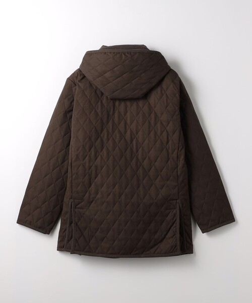セール】ウールライク サージ キルティング ステンカラーコート‐はっ水