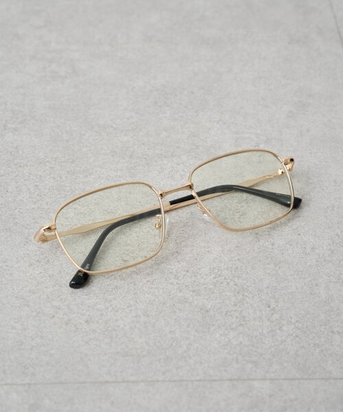 LOUNGEDRESS（ラウンジドレス）の「【GALENA/ガレナ】クラシックスクエアメガネ（メガネ・レディース・ブラック/ゴールド・FREE）」の2枚目の写真