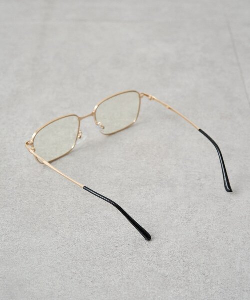 LOUNGEDRESS（ラウンジドレス）の「【GALENA/ガレナ】クラシックスクエアメガネ（メガネ・レディース・ブラック/ゴールド・FREE）」の4枚目の写真