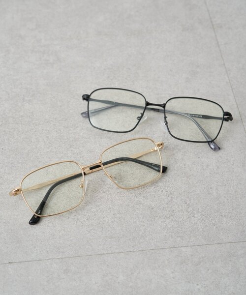 LOUNGEDRESS（ラウンジドレス）の「【GALENA/ガレナ】クラシックスクエアメガネ（メガネ・レディース・ブラック/ゴールド・FREE）」の5枚目の写真