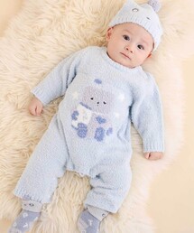 SLAP SLIP BABY | 【お揃い/ウォッシャブル加工】アニマルウサギクマロボットもこもこロンパース(70~80cm)(ロンパース)