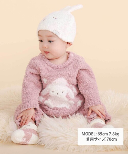 SLAP SLIP BABY（スラップスリップベビー）の「【お揃い/ウォッシャブル加工】アニマルウサギクマロボットもこもこロンパース(70~80cm)（ロンパース・キッズ・ベージュ/ピンク/ブルー・80ｃｍ/70cm）」の4枚目の写真