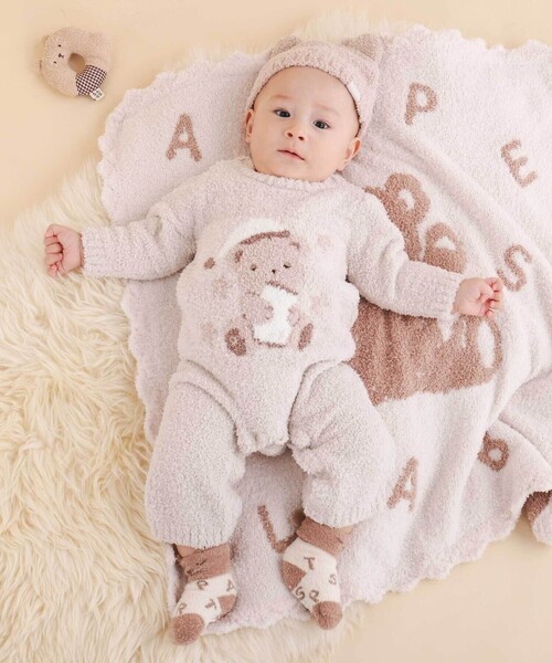 SLAP SLIP BABY（スラップスリップベビー）の「【お揃い/ウォッシャブル加工】アニマルウサギクマロボットもこもこロンパース(70~80cm)（ロンパース・キッズ・ベージュ/ピンク/ブルー・80ｃｍ/70cm）」の7枚目の写真