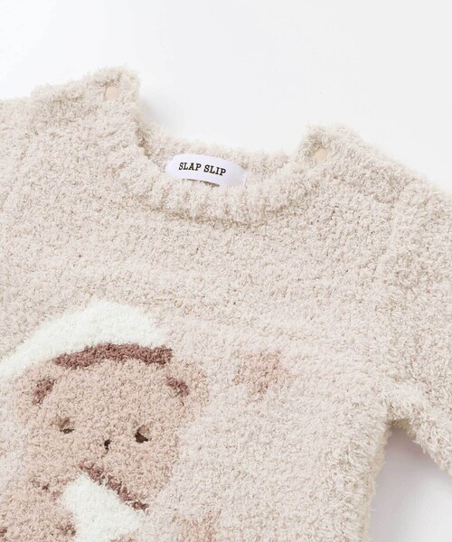 SLAP SLIP BABY（スラップスリップベビー）の「【お揃い/ウォッシャブル加工】アニマルウサギクマロボットもこもこロンパース(70~80cm)（ロンパース・キッズ・ベージュ/ピンク/ブルー・80ｃｍ/70cm）」の14枚目の写真
