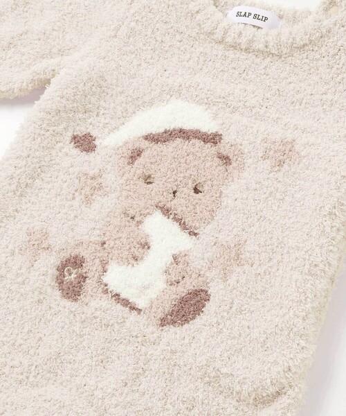 SLAP SLIP BABY（スラップスリップベビー）の「【お揃い/ウォッシャブル加工】アニマルウサギクマロボットもこもこロンパース(70~80cm)（ロンパース・キッズ・ベージュ/ピンク/ブルー・80ｃｍ/70cm）」の16枚目の写真