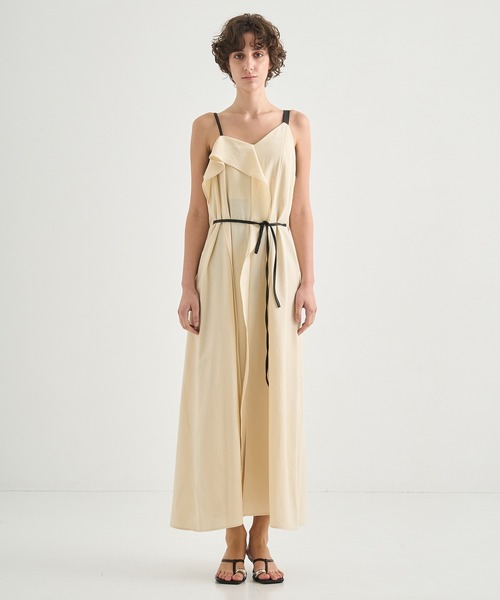 CITY TOKYO（シティトウキョウ）の「Leather Belted Camisole Dress/レザーベルテッドキャミソールドレス/ワンピース（ワンピース・レディース・ブラック/キナリ・1/2）」の12枚目の写真