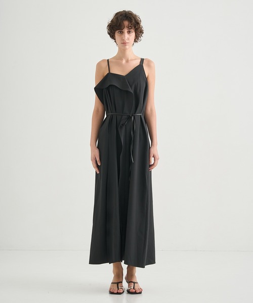 CITY TOKYO（シティトウキョウ）の「Leather Belted Camisole Dress/レザーベルテッドキャミソールドレス/ワンピース（ワンピース・レディース・ブラック/キナリ・1/2）」の10枚目の写真
