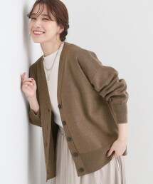 ebure ブラウン Vネック カーディガン ebure ブラウン Vネック カーディガン
