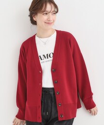 THE GUILTY PARTIES 赤 Vネック カーディガン Vネック」に該当するカーディガン/ボレロ（レッド/赤色系