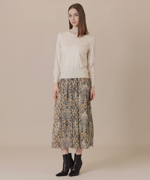 MACKINTOSH LONDON（マッキントッシュ ロンドン）の「ボタニカルウォールプリントスカート（スカート・レディース・グリーン系その他4/ベージュ・38/36）」の11枚目の写真