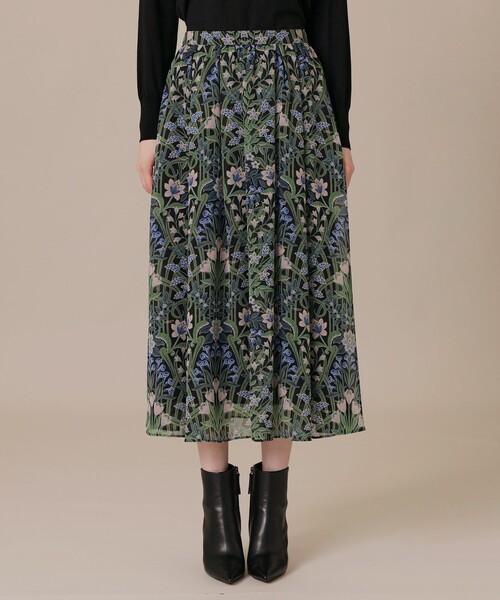 MACKINTOSH LONDON（マッキントッシュ ロンドン）の「ボタニカルウォールプリントスカート（スカート・レディース・グリーン系その他4/ベージュ・38/36）」の9枚目の写真