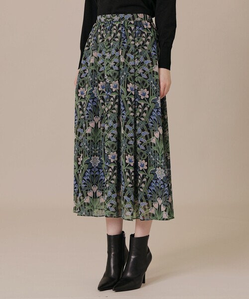 MACKINTOSH LONDON（マッキントッシュ ロンドン）の「ボタニカルウォールプリントスカート（スカート・レディース・グリーン系その他4/ベージュ・38/36）」の8枚目の写真