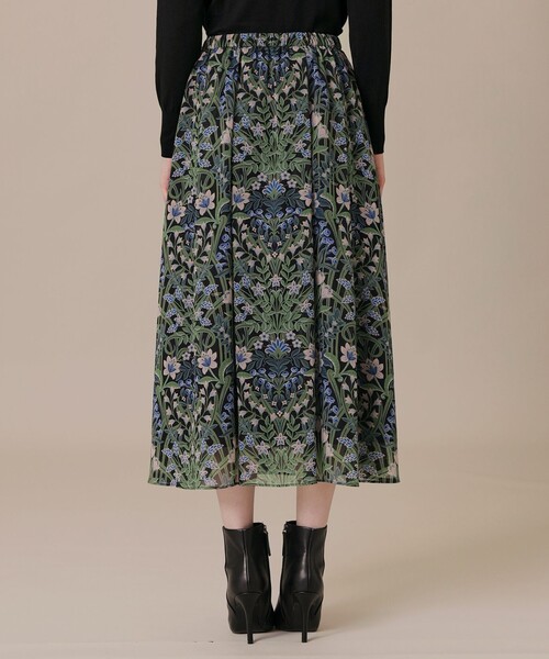 MACKINTOSH LONDON（マッキントッシュ ロンドン）の「ボタニカルウォールプリントスカート（スカート・レディース・グリーン系その他4/ベージュ・38/36）」の7枚目の写真