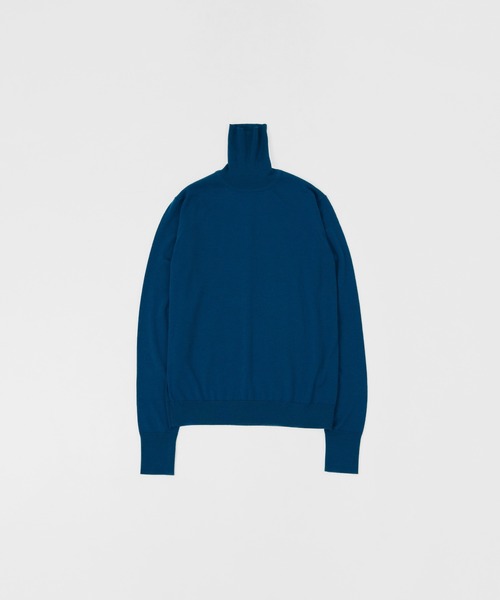 LAPIIS（ラピス）の「MERINO WOOL THUMBHOLE TURTLENECK KNIT（ニット/セーター・メンズ・ブラック/チャコールグレー/ブラウン/ブルー・MEDIUM/LARGE）」の4枚目の写真