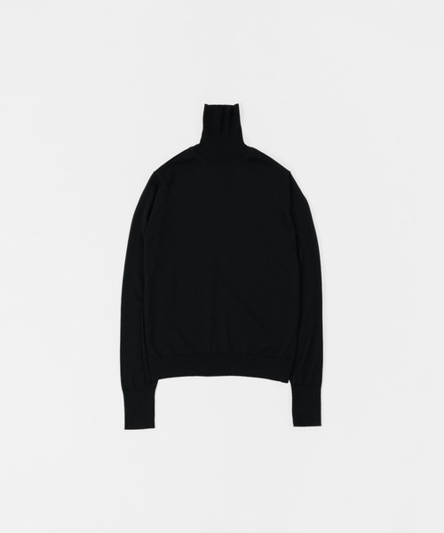 LAPIIS（ラピス）の「MERINO WOOL THUMBHOLE TURTLENECK KNIT（ニット/セーター・メンズ・ブラック/チャコールグレー/ブラウン/ブルー・MEDIUM/LARGE）」の2枚目の写真