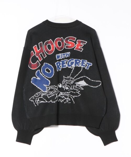 GORGE(ゴージ)の「《バックロゴ×グラフィック》レディースジャガード ニット ルーズシルエット 秋冬(ニット/セーター・レディース・ブラック/オフホワイト/グレー/レッド・F)」の21枚目の写真
