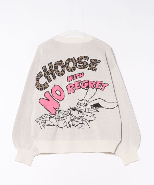 GORGE(ゴージ)の「《バックロゴ×グラフィック》レディースジャガード ニット ルーズシルエット 秋冬(ニット/セーター・レディース・ブラック/オフホワイト/グレー/レッド・F)」の22枚目の写真