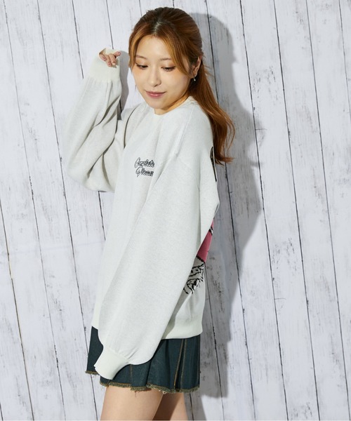 GORGE(ゴージ)の「《バックロゴ×グラフィック》レディースジャガード ニット ルーズシルエット 秋冬(ニット/セーター・レディース・ブラック/オフホワイト/グレー/レッド・F)」の11枚目の写真