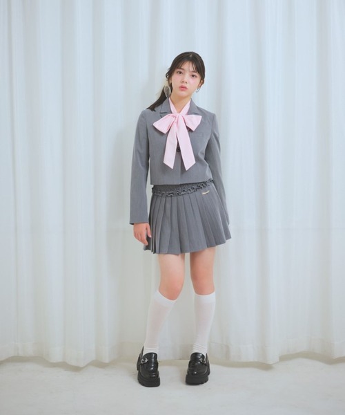 repipi armario（レピピ アルマリオ）の「BIGリボンブラウス（シャツ/ブラウス・キッズ・サックスブルー/オフホワイト/ピンク・LARGE/MEDIUM/SMALL）」の8枚目の写真