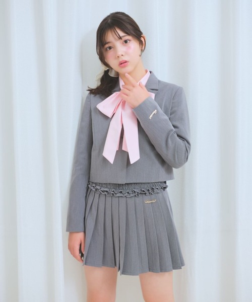 repipi armario（レピピ アルマリオ）の「BIGリボンブラウス（シャツ/ブラウス・キッズ・サックスブルー/オフホワイト/ピンク・LARGE/MEDIUM/SMALL）」の10枚目の写真