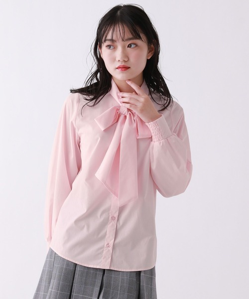 repipi armario（レピピ アルマリオ）の「BIGリボンブラウス（シャツ/ブラウス・キッズ・サックスブルー/オフホワイト/ピンク・LARGE/MEDIUM/SMALL）」の19枚目の写真