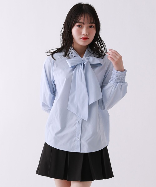 repipi armario（レピピ アルマリオ）の「BIGリボンブラウス（シャツ/ブラウス・キッズ・サックスブルー/オフホワイト/ピンク・LARGE/MEDIUM/SMALL）」の22枚目の写真