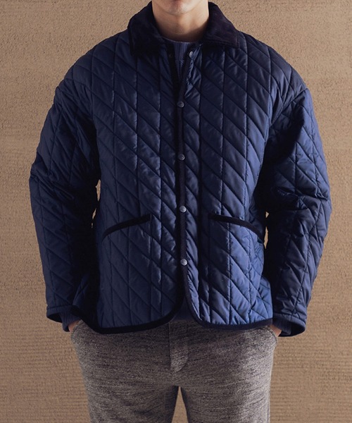 ラベンハム　コーデュロイジャケット（ネイビー） Jackman X Lavenham BB Raydon Mens / ジャックマン BB レイドン