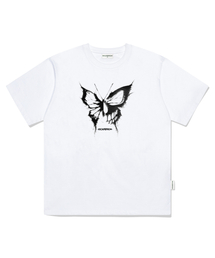 ESCAPEFROM（エスケープフロム）の「BUTTERFLY DEVIL Print Overfit Short Sleeve Tee White（Tシャツ/カットソー）」