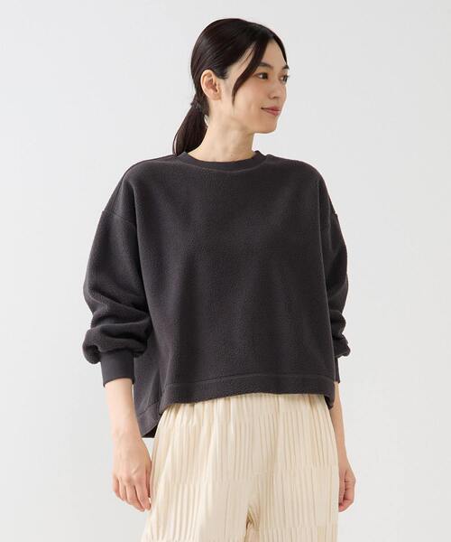 MELROSE claire(メルローズ クレール)の「【ボアプルオーバー】(Tシャツ/カットソー・レディース・ライトベージュ/スミクロ/ブルー・FREE)」の2枚目の写真