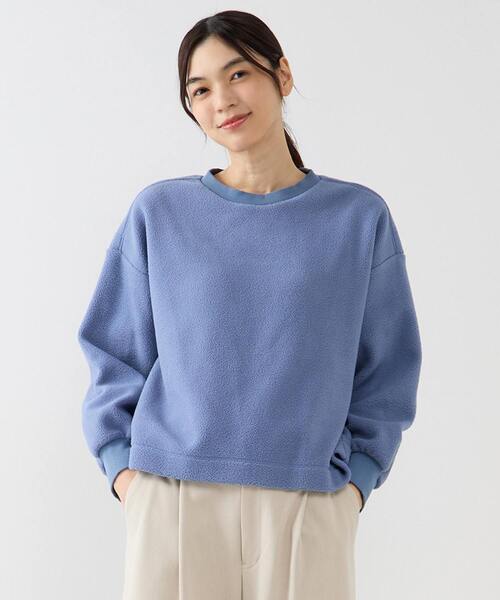 MELROSE claire(メルローズ クレール)の「【ボアプルオーバー】(Tシャツ/カットソー・レディース・ライトベージュ/スミクロ/ブルー・FREE)」の3枚目の写真