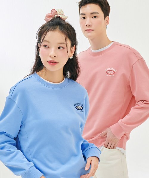 CHASECULT（チェイスカルト）の「共用エッセンシャルマンツーマンTシャツ-DAZU5101B0D（スウェット・メンズ・スカイブルー・100/105/90/95）」の2枚目の写真