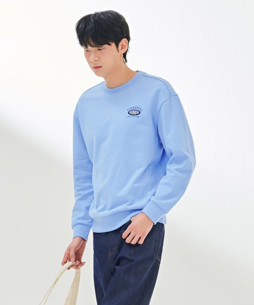 CHASECULT（チェイスカルト）の「共用エッセンシャルマンツーマンTシャツ-DAZU5101B0D（スウェット・メンズ・スカイブルー・100/105/90/95）」の5枚目の写真