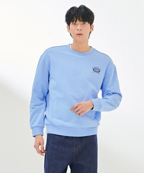 CHASECULT（チェイスカルト）の「共用エッセンシャルマンツーマンTシャツ-DAZU5101B0D（スウェット・メンズ・スカイブルー・100/105/90/95）」の6枚目の写真