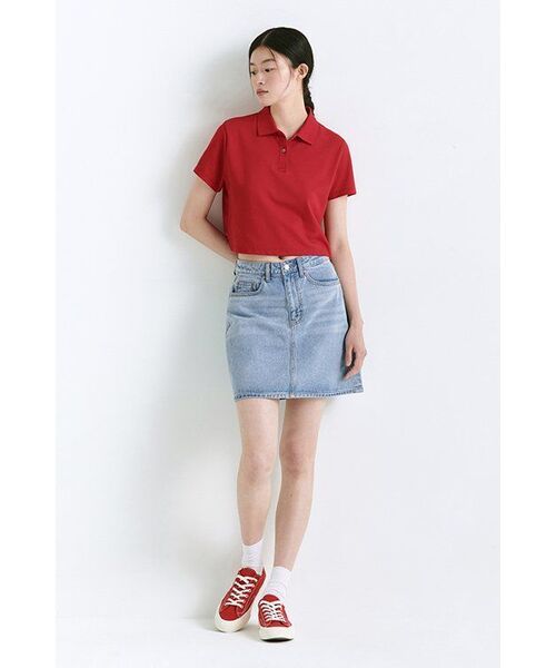 MUSINSA STANDARD WOMAN(ムシンサスタンダードウーマン)の「レディースデニムミニスカート【ライトインディゴ】(スカート・レディース・その他・X-SMALL/SMALL/MEDIUM/LARGE)」の22枚目の写真
