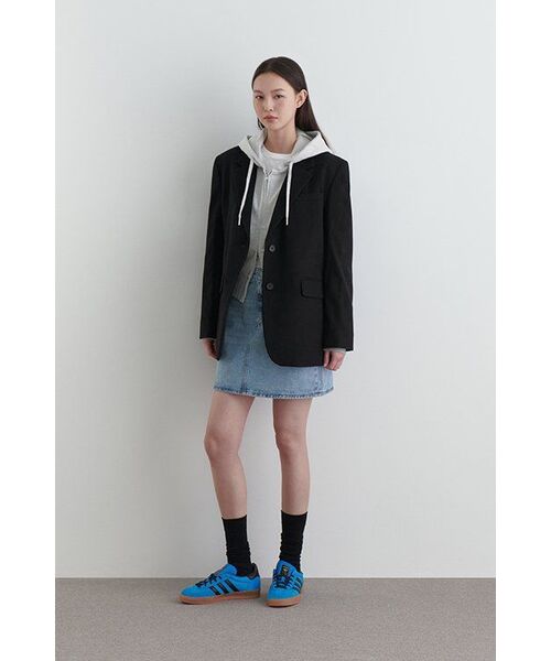 MUSINSA STANDARD WOMAN(ムシンサスタンダードウーマン)の「レディースデニムミニスカート【ライトインディゴ】(スカート・レディース・その他・X-SMALL/SMALL/MEDIUM/LARGE)」の18枚目の写真