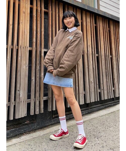 MUSINSA STANDARD WOMAN(ムシンサスタンダードウーマン)の「レディースデニムミニスカート【ライトインディゴ】(スカート・レディース・その他・X-SMALL/SMALL/MEDIUM/LARGE)」の13枚目の写真
